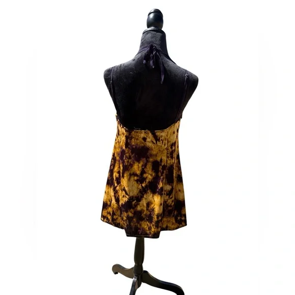 Urban Outfitters Purple and Gold Mini Dress size Large - Picture 4 of 13